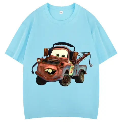 Disney Barn Retro T-shirt Blixten McQueen Bil Tryckt T-shirt Neutral Avslappnad T-shirt Harajuku Estetik 12 best sales Rick och Morty Lego - №11