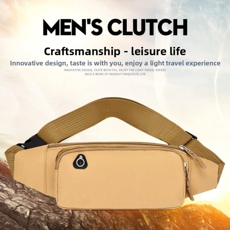 

Новая уличная спортивная нагрудная сумка для бега, мужская многофункциональная поясная сумка из ткани Оксфорд с защитой от брызг, большая вместительная поясная сумка