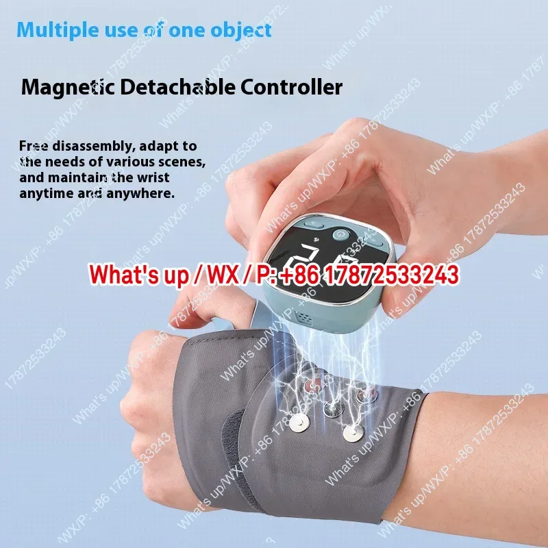 Electric Heating Wrist Massager 5 Levels Hot Compress 3 Levels Vibration Massage Wrist Guard Band Carpal Tunnel
