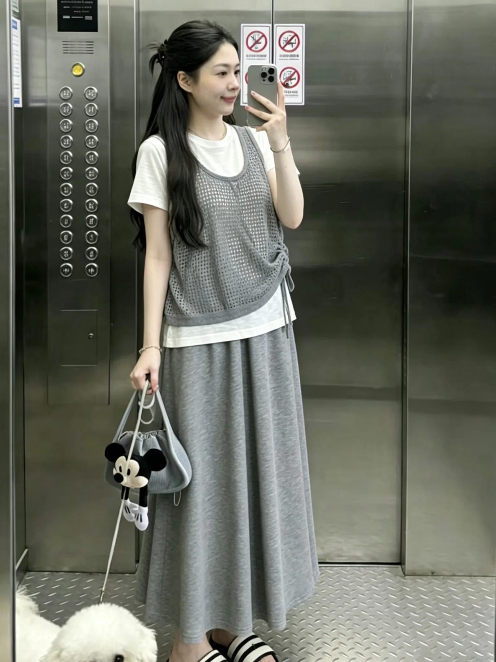maternity-summer-outfit-2026-new-style-top-and-skirt-two-piece-set-comfortable-cotton-knitted-a-line-midi-dress-for-pregnant