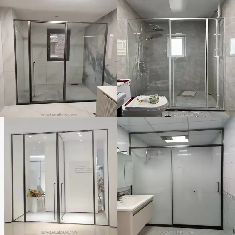 Modern Custom Bathroom Glass Door Luxury Walk-in Shower Room Simple Design Factory Direct