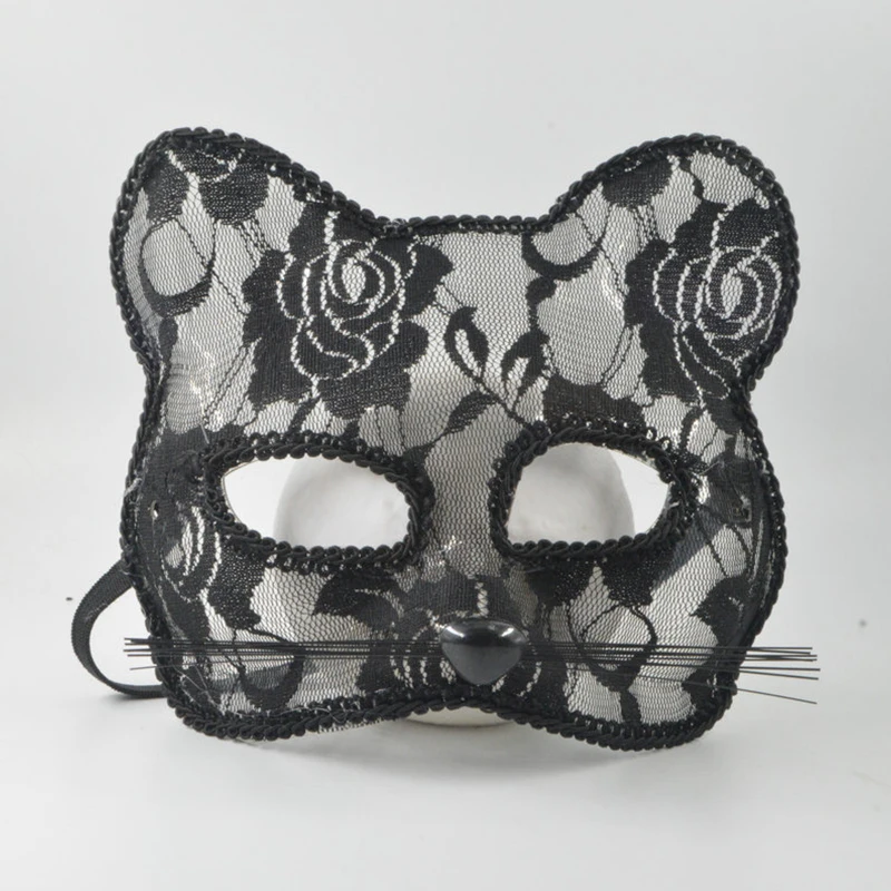 Masque de Renard en Dentelle pour Cosplay d'Halloween, Yeux Sexy, Demi-Visage, Animal, Chat, Jouets Sexuels pour Couple, Femme, 7.0