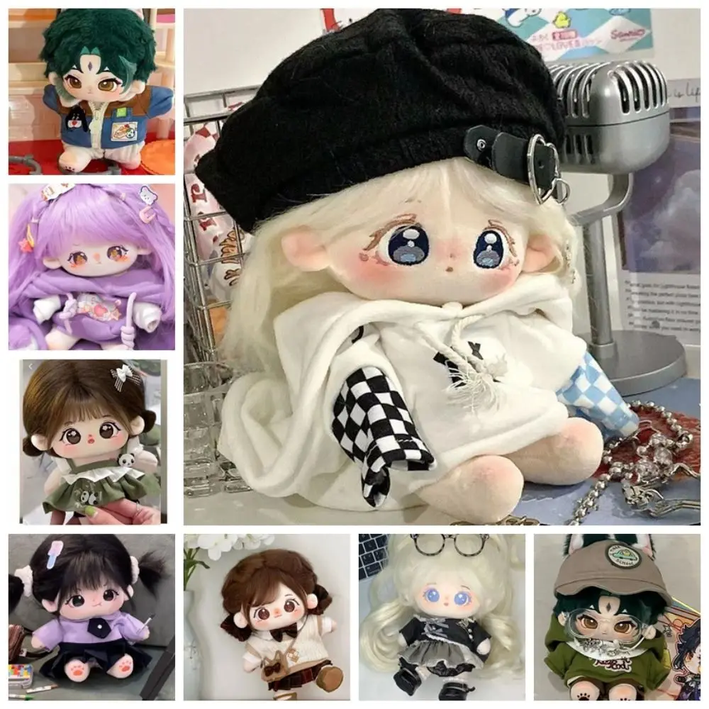 Meninas brithday presente bonito 20cm algodão boneca roupas bonito moda vestido roupa de alta qualidade terno casual