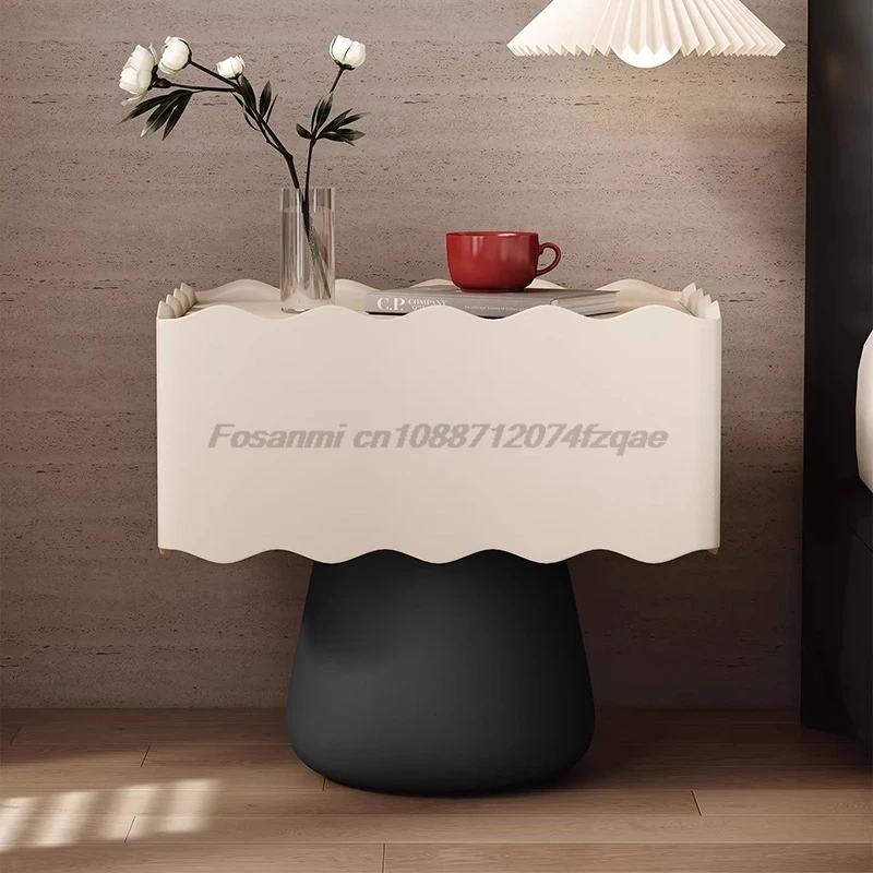 Luxury French Floating Nightstand Solid Wood Bedside Table Modern Wall Mounted Storage Cabinet Small Space Side Furniture 2026