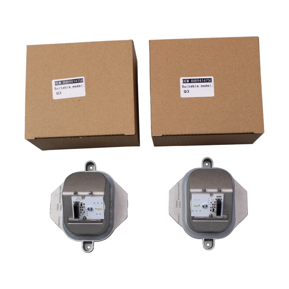 

8U0941475B 8U0941475C Silver Headlight Control Module Unit Fit For Q3 15-18 DRL Daytime Running Light Source With Heat Sink