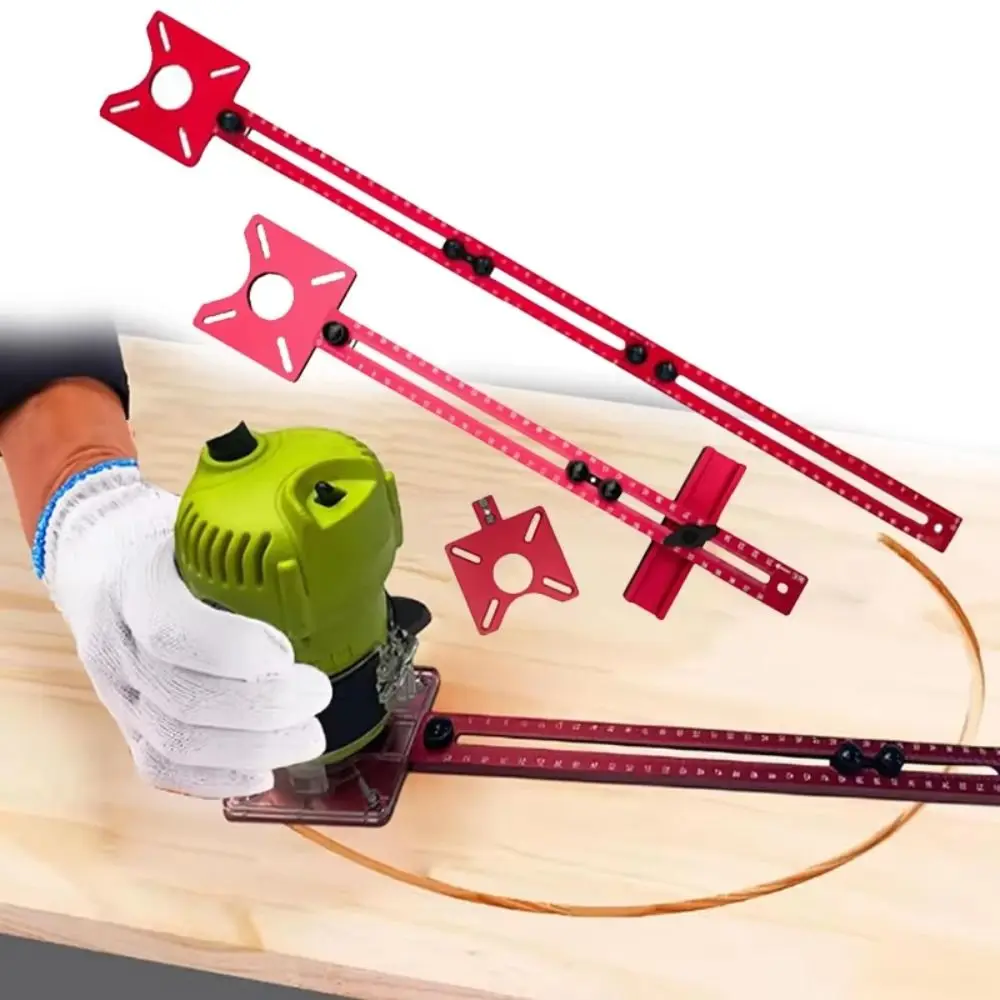 سبائك الألومنيوم الحفر لكمة محدد قابل للتعديل متري/بوصة 4 في 1 راوتر دائرة قطع الرقصة الحفر الموضع أداة انفصال #4