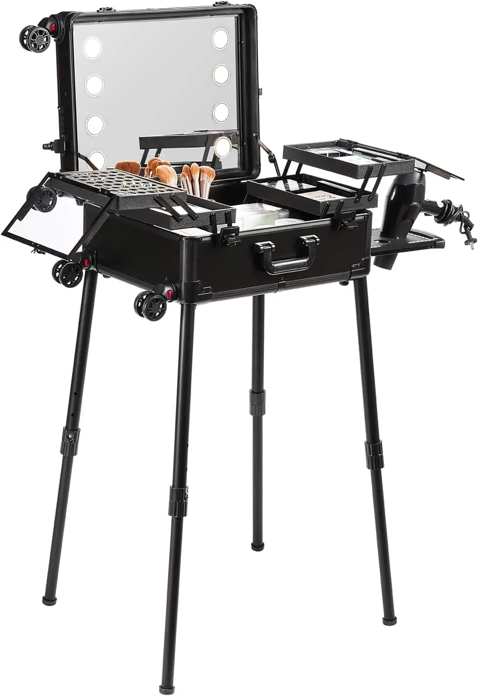 Maletín de Maquillaje Profesional, Organizador de Almacenamiento, Caja de Transporte para Mujeres y Niñas