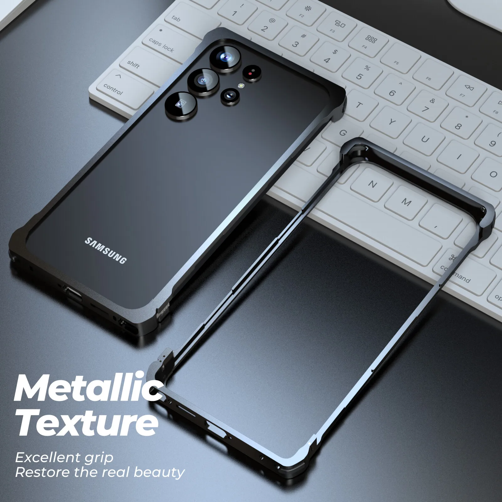 Metalowe etui ochronne klasy wojskowej do Samsung Galaxy S25 Edge S24 S23 S22 S26 Ultra, aluminiowa ramka, twarda, odporna na wstrząsy obudowa. — zdjęcie produktu 4