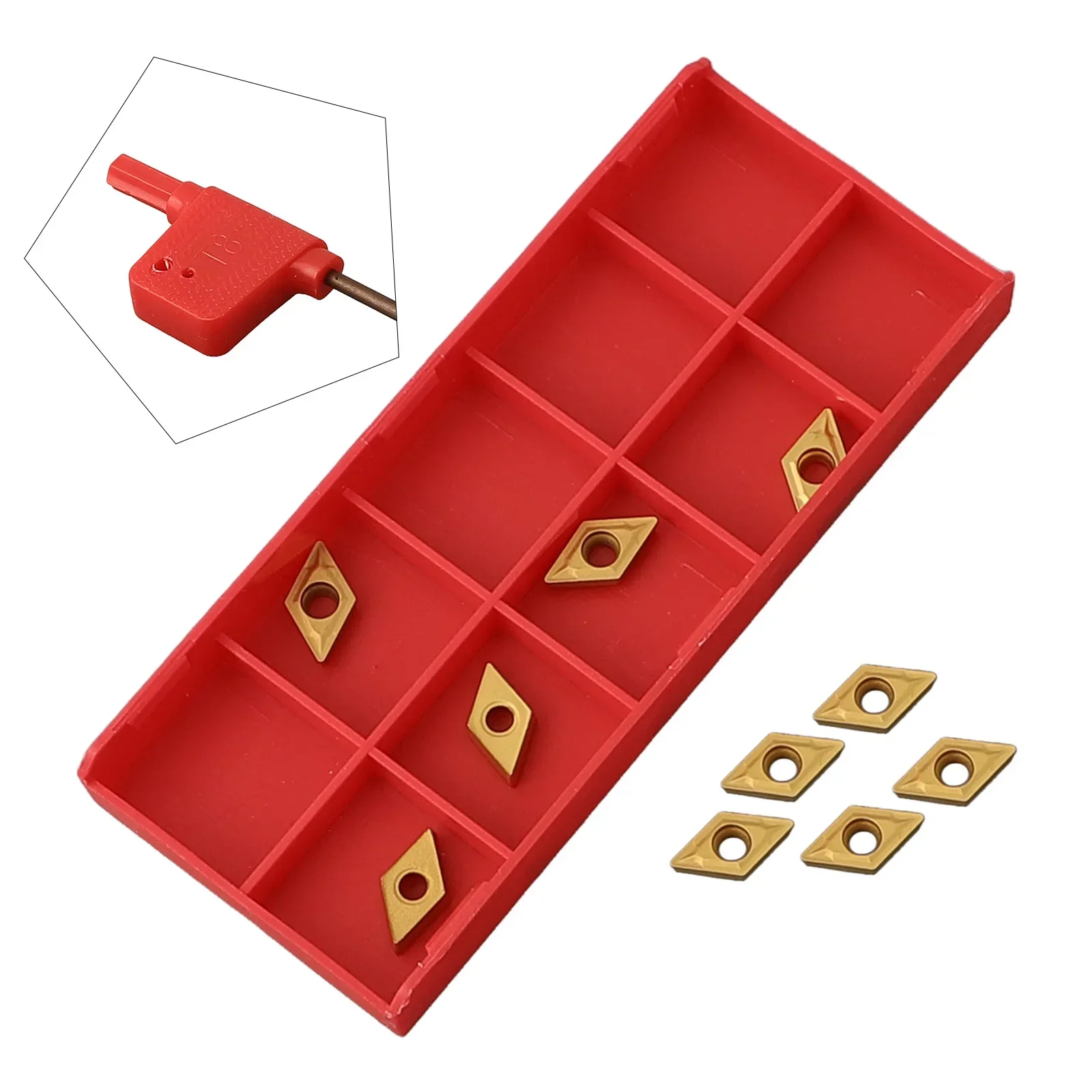 

12pcs Blades Carbide Inserts T15 Wrench Wrench 10*100mm Accessories Alloy Steel Edge Trimming For Metalworking