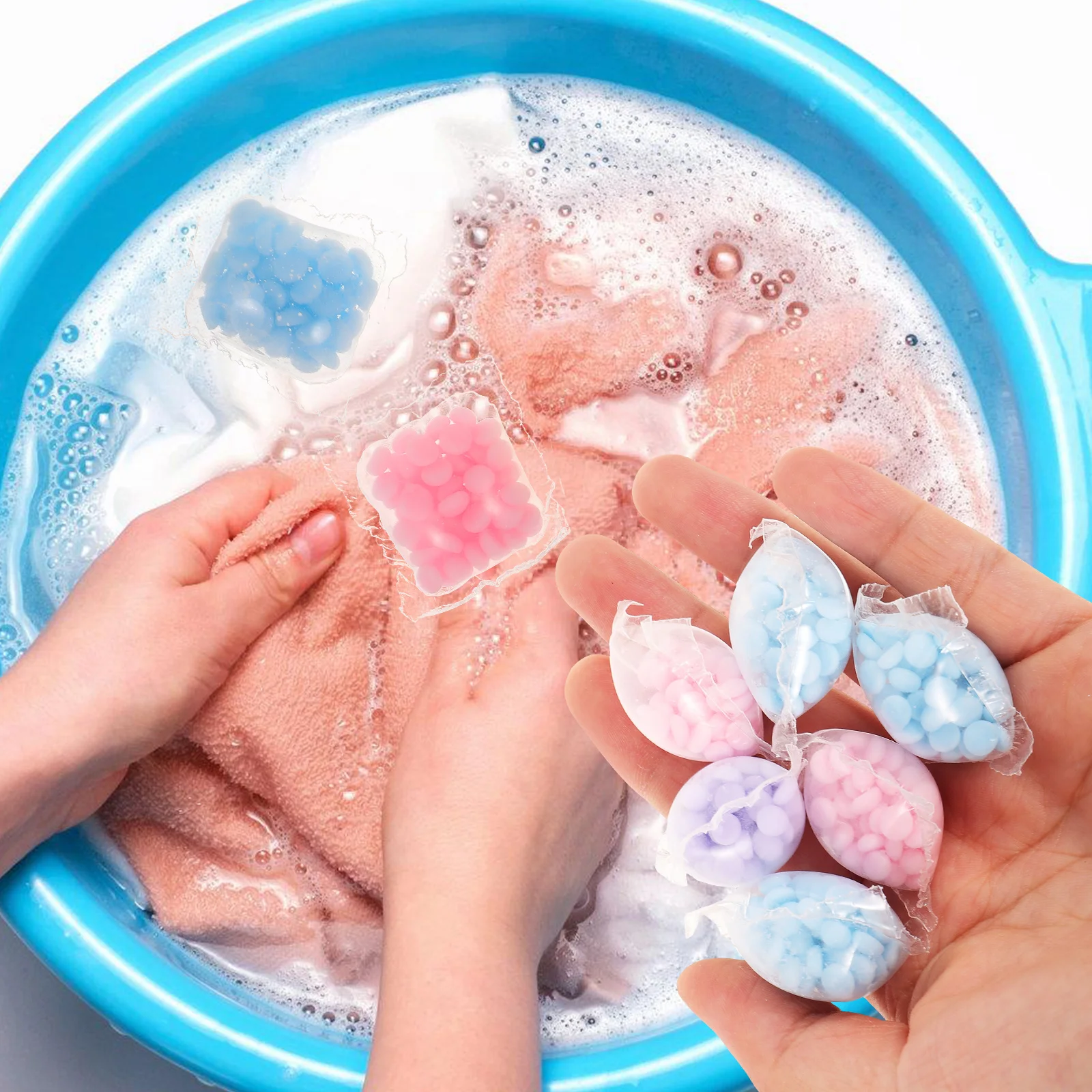 50 قطعة من أدوات التنظيف المعطرة المصنوعة من خرز العطر ومزيل العرق الطويل وغسل الملابس