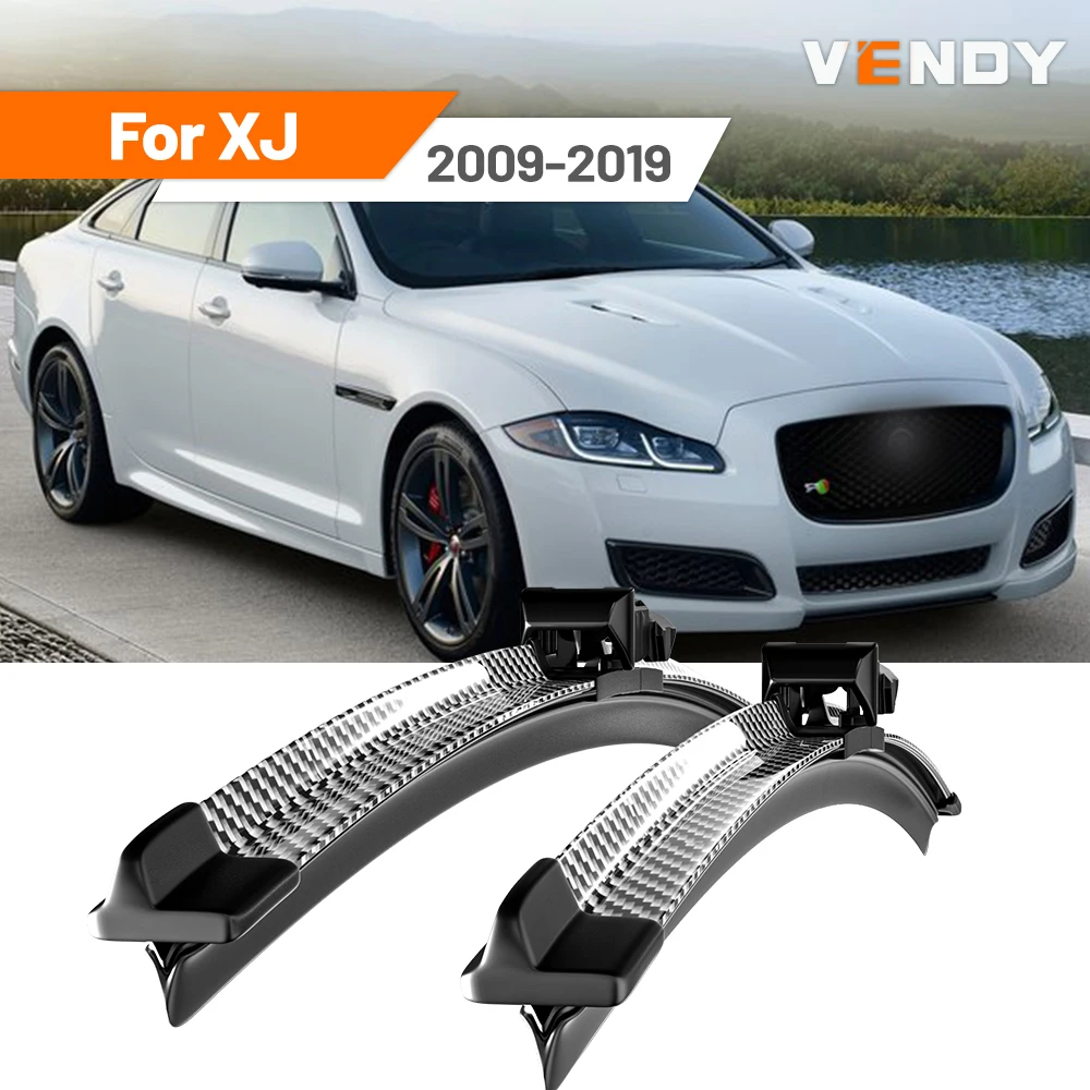 ل جاكوار XJ 2009-2019 2010 2011 2012 2013 2014 2015 2017 2 قطعة الجبهة ممسحة زجاج أمامي شفرات مساحات الزجاج الأمامي ألياف الكربون #1