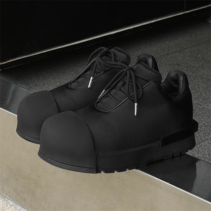 

European American Style Mesh Casual Thick Soled Men Shoes Height Increasing Non Slip Personalized Fashionable Breathable Shoes
