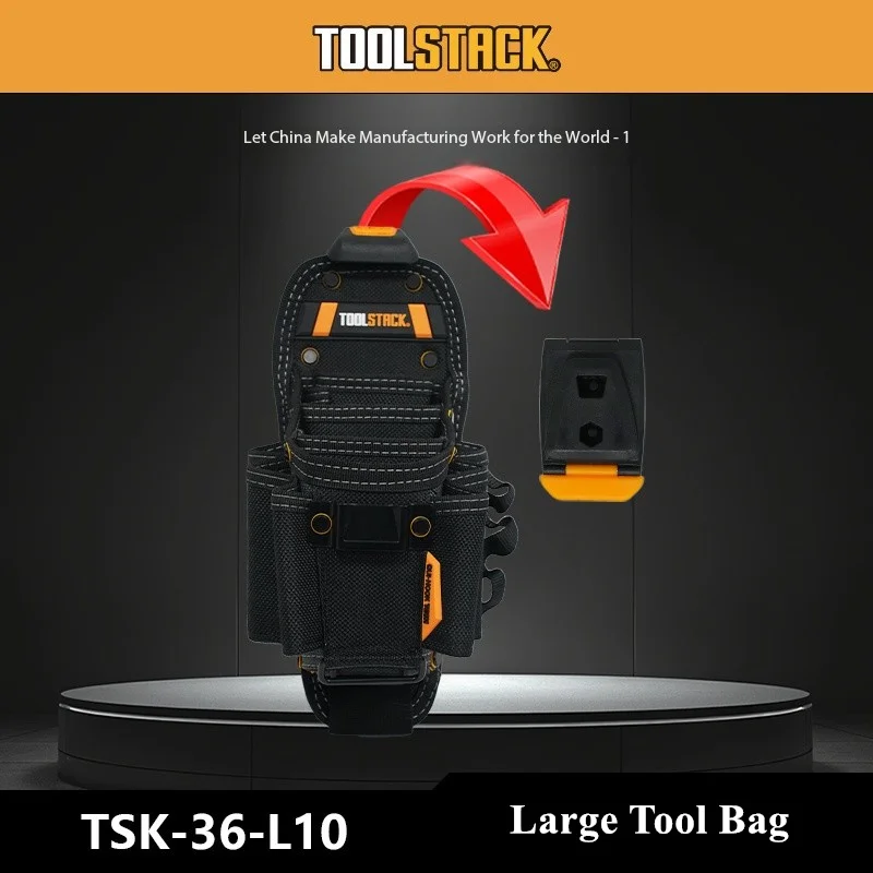 TOOLSTACK Mechaniker-Tasche mit Mehrfachfächern für Zangen und Schraubendreher, Schnell Aufhängbare, Verschleißfeste Werkzeugtasche für Elektriker – Detail 7