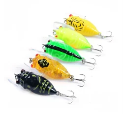 1Pcs Bionic Cicada Hard Bait Fishing Lure 5cm 6g Simulation Minnow Wobblers Crankbait Pesca Bass Insect Fishing Tackle