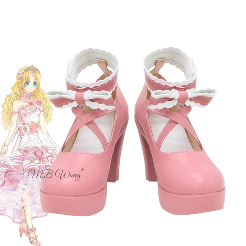 Lady Angel Athy Cosplay Sapatos, Que me Fez uma Princesa Siya, Saltos altos Lolita, Interpretação, Carnaval de Halloween, Adereços para Festa de Natal