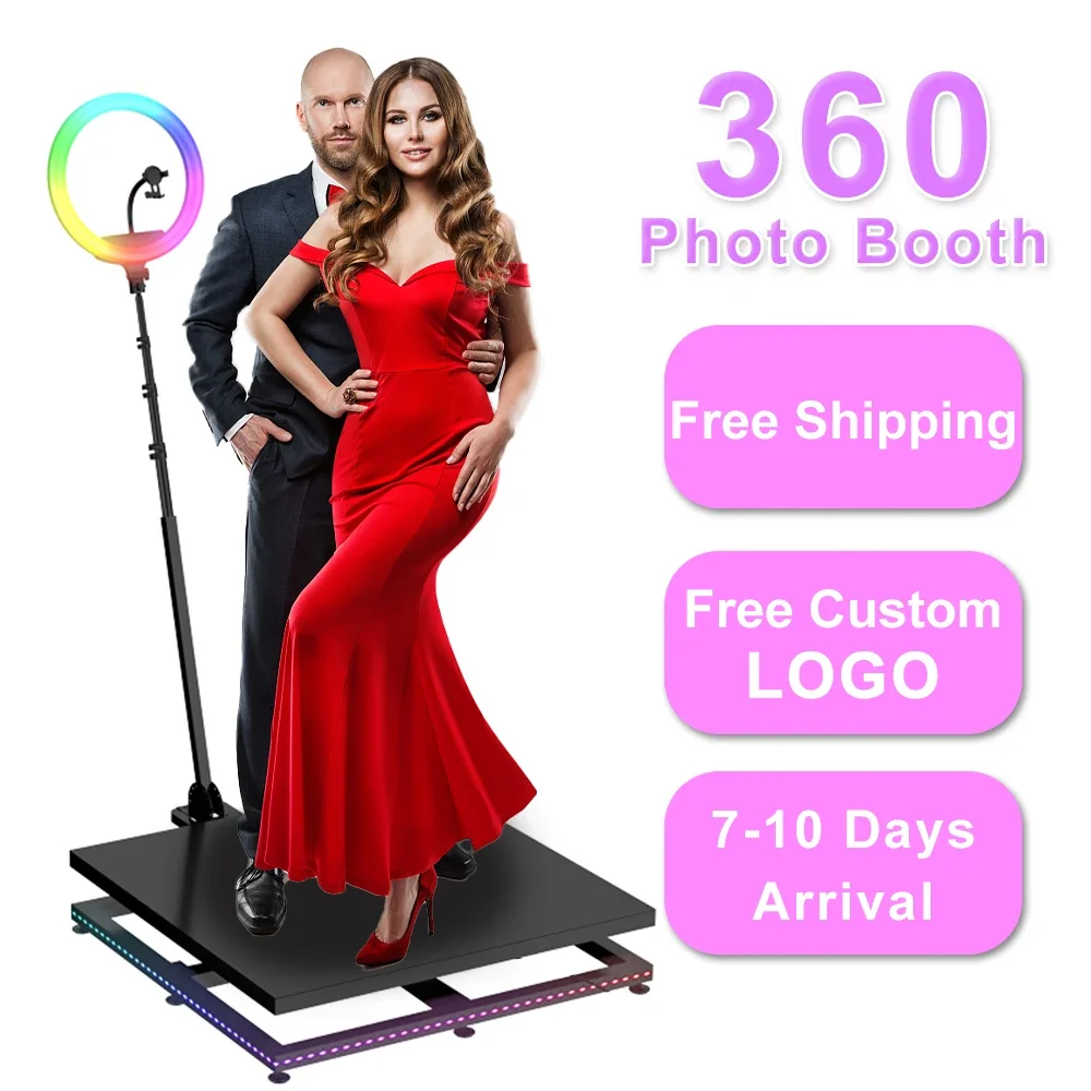 

360 Photo Booth Video Slow Motion Automatic Rotating Panoramic Shooting Photobooth Plataforma Selfie Photography