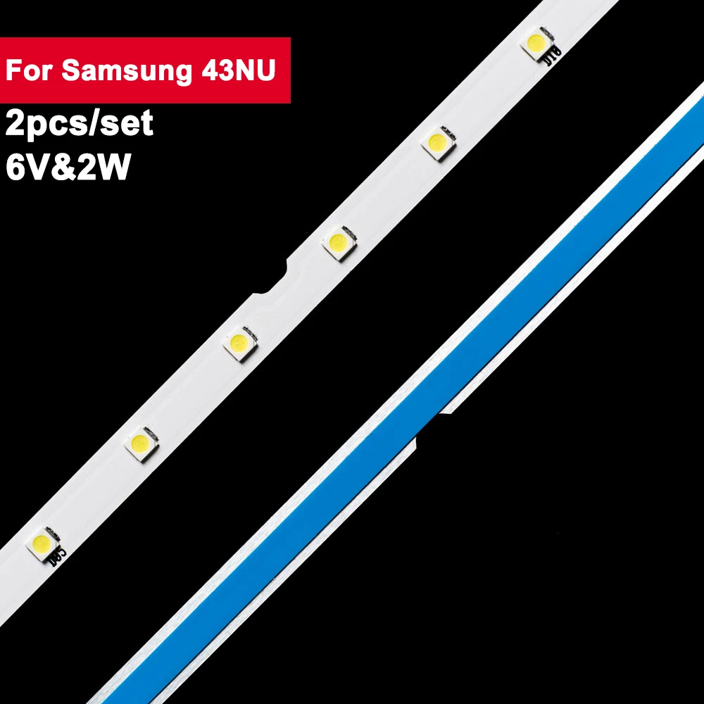 

10SET 43in 462mm LED Backlight Strip for Samsung 43NU 28led 6V2W Aluminum UE43NU7100U UE43NU7120U NU7100F2X28-3030Cd6t-2d1-28S1P