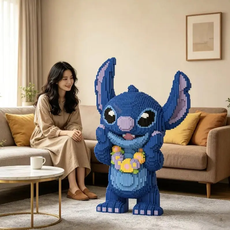 Giant wreath Stitch building block series puzzle 3d three-dimensional children's toy ornament gift model