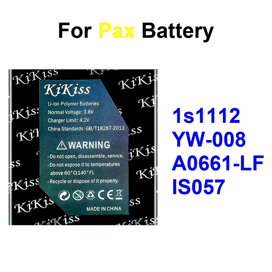 

Battery Safe A0661-LF 1S1112 2600-5800Mah For Pax IS057 S910 S920 YW-008 Pos Machine Pro