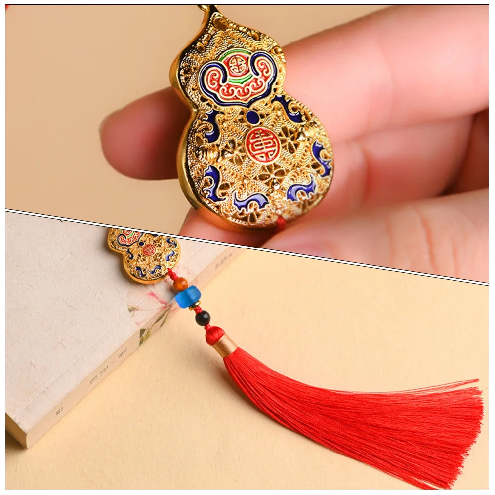 

Gourd Pendant Car Rearview Mirror Decor Brass Copper Hanging Ornament for Vehicle Protection Lucky Charm Spring Festival Gift