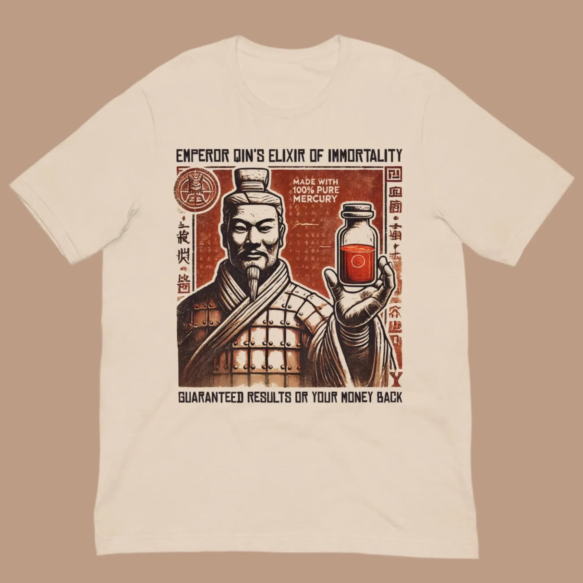 Emperor Qin’s Elixir of Immortality Unisex T-shirt Comfortable and Soft Breathable Funny Men's Clothing Hip-hop Men Tee