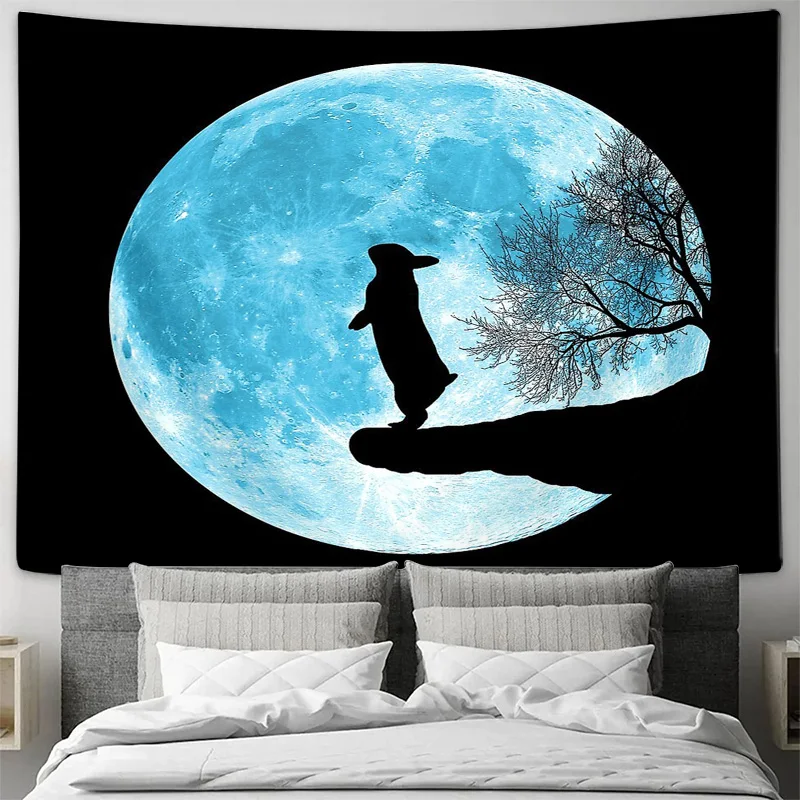 غالاكسي نسيج القمر نسيج الفضاء نسيج السماوية الجدار الشنق سديم ديكور الكون خلفية ديكور غرفة نوم ديكور غرفة النوم #3