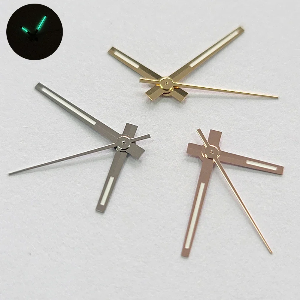 NH35 Hands Rose Gold Silver Gold Watch Hands Green Luminous For NH35/NH36/4R/7S Movement Watches Pointers