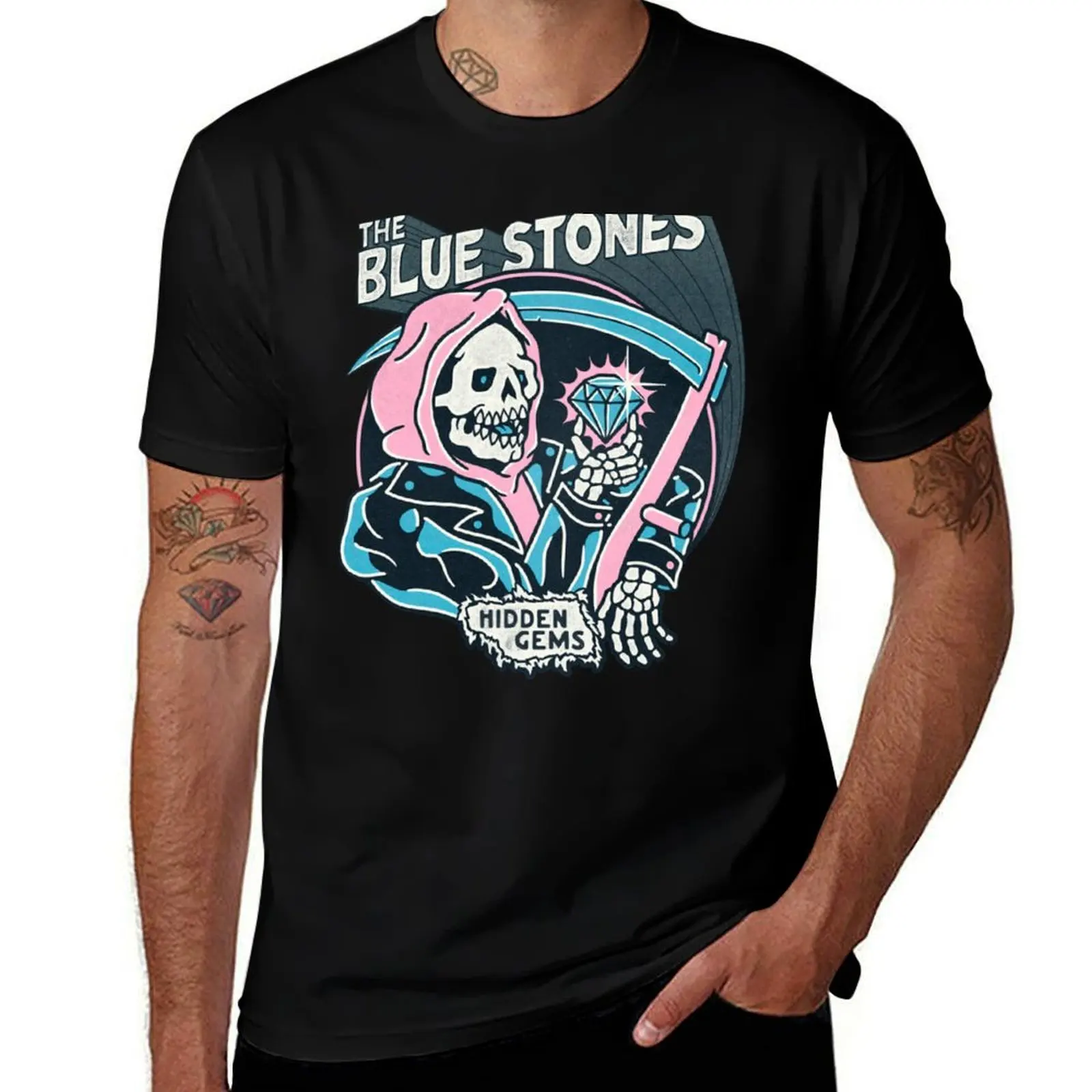 The blue stones - Hidden Gems - logo T-Shirt Soft Lightweight Cotton T-Shirt
