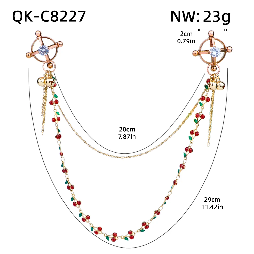 SXM جديد الحلمة المشابك الإناث الصدر تحفيز الجسم ملحقات السلسلة BDSM لعبة الحلمات إغاظة يمزح الجنس لعب للنساء