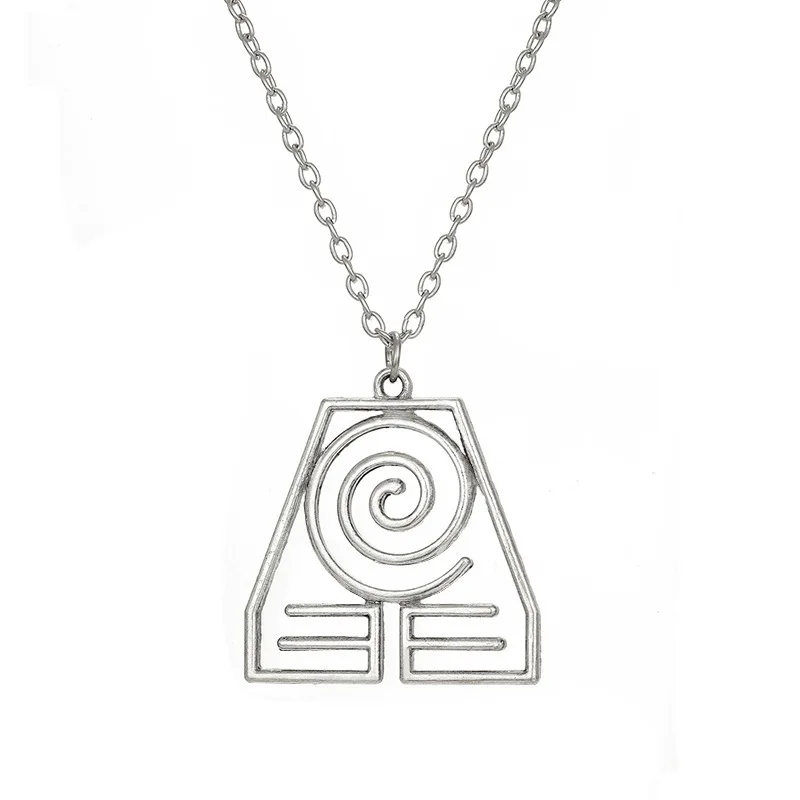 Avatar symbol necklace with personalized hollow out flames and waves, hollow out pendant with personalized accessories