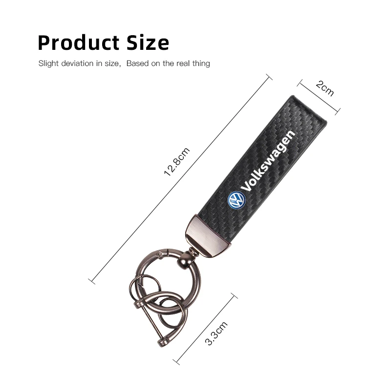 Leather Car Logo Key Chain Keyring Auto Interiors Accessories For Volkswagen VW RLine R Golf Amarok T5 GTI Teramont ID3 Tiguan