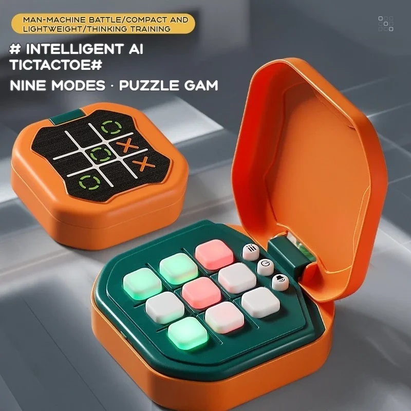 

Новые детские электронные игрушки Tic Tac Toe Game Noughts and Crosses Game Memory Training Infinite Портативные игры для путешествий для детей и взрослых