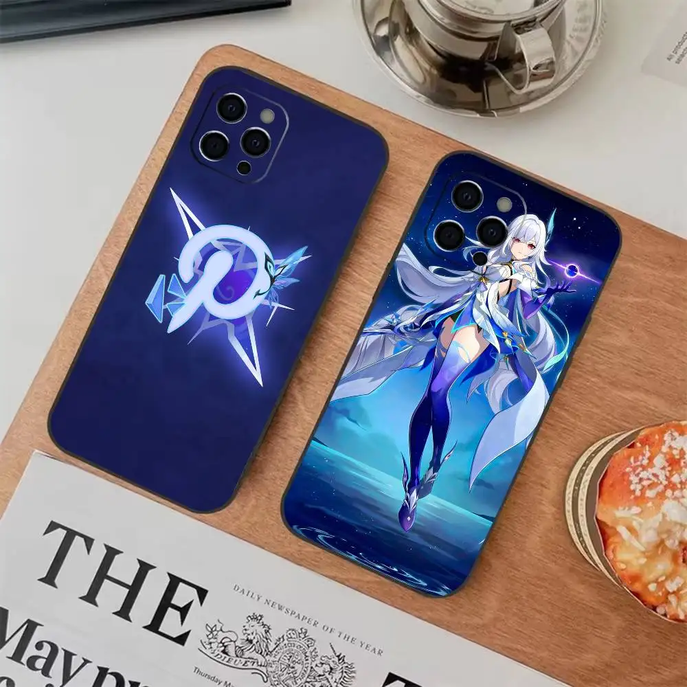 

Skirk Genshin Impact Phone Case For iPhone17,16,15,14,13,12,11 Plus,Pro Max Soft Black Cover