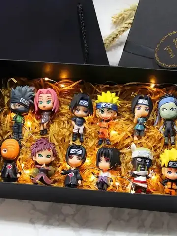 6 Pcs/Lot NARUTO Sasuke Gaara Uchiha Madara Figure 7-8cm 2 Style Personality Base Mini Figurines