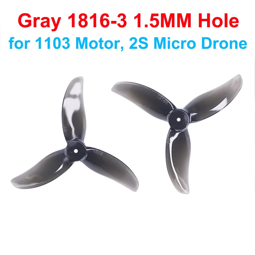 Gemfan (16CW+16CCW) 1816-3 Micro Freestyle Propeller passend für 1103 Brushless-Motoren für 2S Micro Freestyle Drohnen – Detail 10
