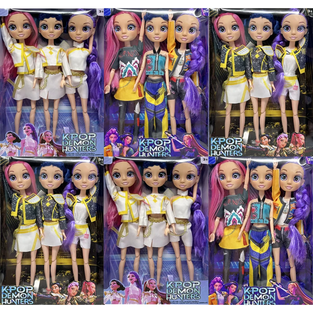 ฟิกเกอร์ไวนิลเนื้อสัมผัสเรียบเนียน Kpop Demon Hunters - 2026 ใหม่ รูมิ มิรา โซอิ ตุ๊กตาหน้ากาก ของขวัญพรีเมียม
