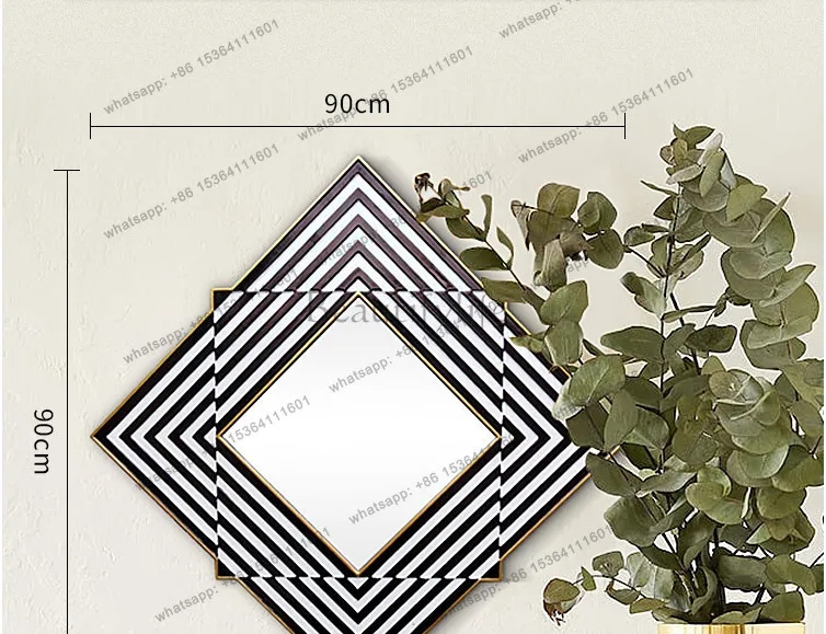 American wall-mounted decorative mirror, entrance wall, dining room, living room, bathroom art mirror, light luxury style