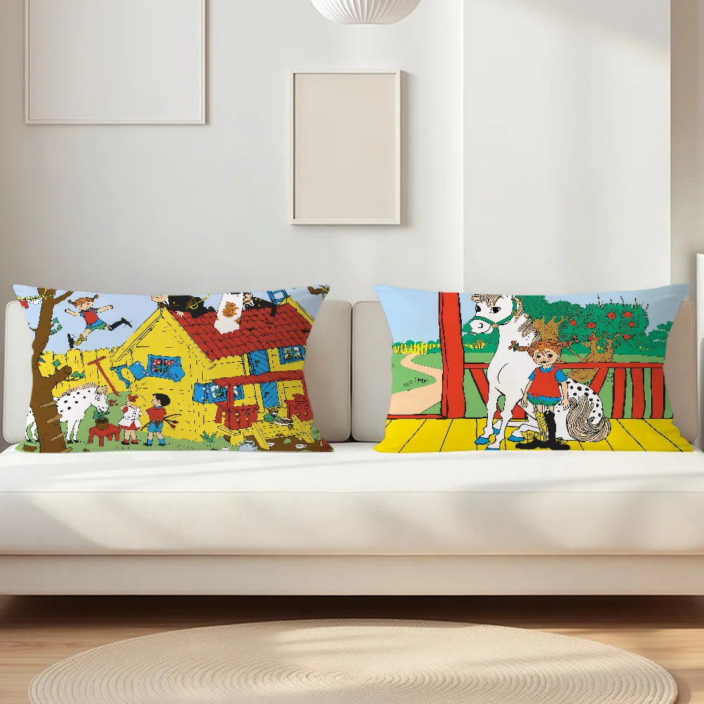 Pippi L-longstocking Cute Pillow Case Suitable For Decorating Homes Bedrooms Children Room Sofas And Other Places