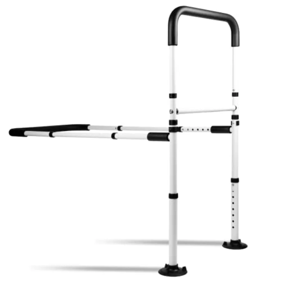 

Bed Assist Rails Adjustable Safety Bed Handle with Leg Fall Prevention Hand Guard Grab Bar Bed Cane Bed Rails for Elderly Adult