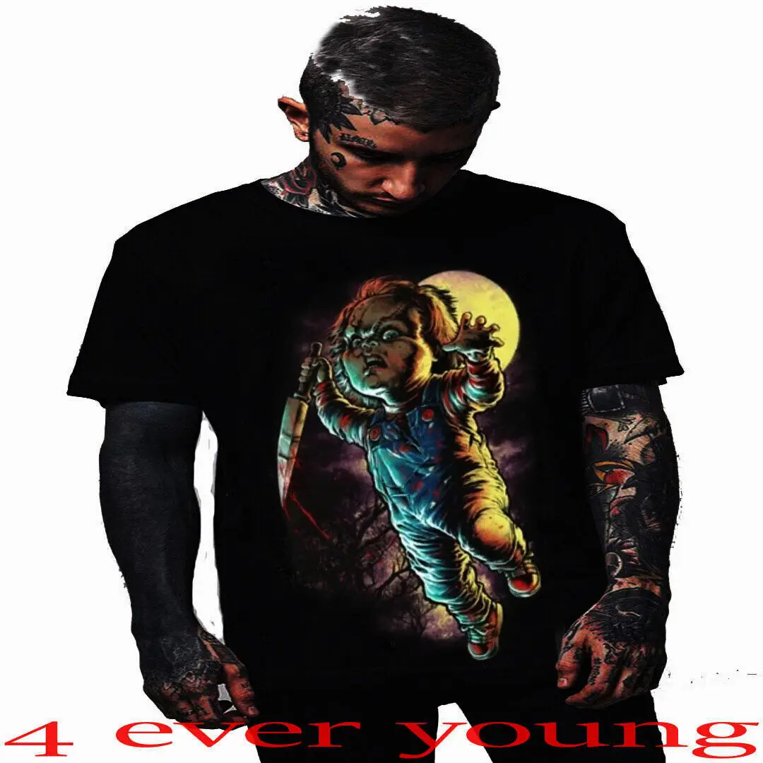 

CHUCKY AT THE NIGHT MOON SCARY MOVIE T SHIRTS