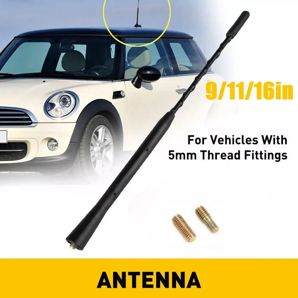 

9/11/16 Inch Universal Car Roof Mast Whip Stereo Radio FM/AM Signal Aerial Amplified Antenna for VW BMW Benz Mazda Audi Toyota