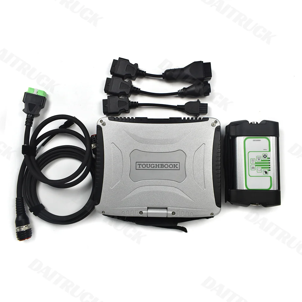 For  Construction Equipment Excavator Diagnostic Tool Vocom 88890300 with ssd software 2.8.150 + CF19 laptop