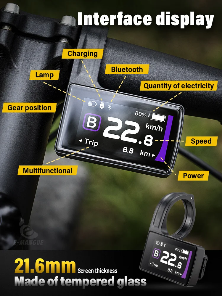 Bafang DPC245 TFT LCD Display 0-6 Modi Bluetooth 5.1 Tachometer für Bafang Mittelmotor CAN Protokoll M510 M600 M560 M510 M420 – Detail 6