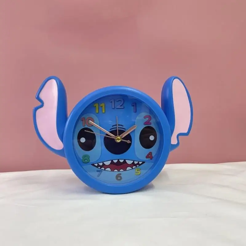 Anime Disney Kawaii Stitch Styling Silent Clocks Students Early Wake Up Alarm Clock Tabletop Ornament Children Birthday Gifts