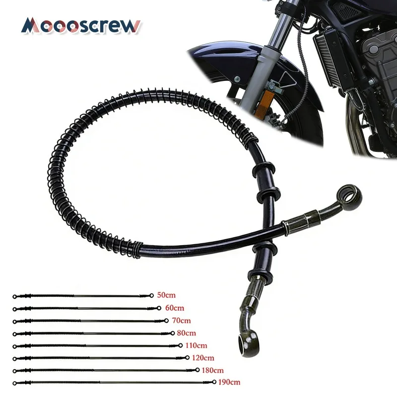 

Braided Brake Clutch Oil Hose 50-190cm Hollow High-Pressure For Custom Motorcycles Universal Fit Most Models