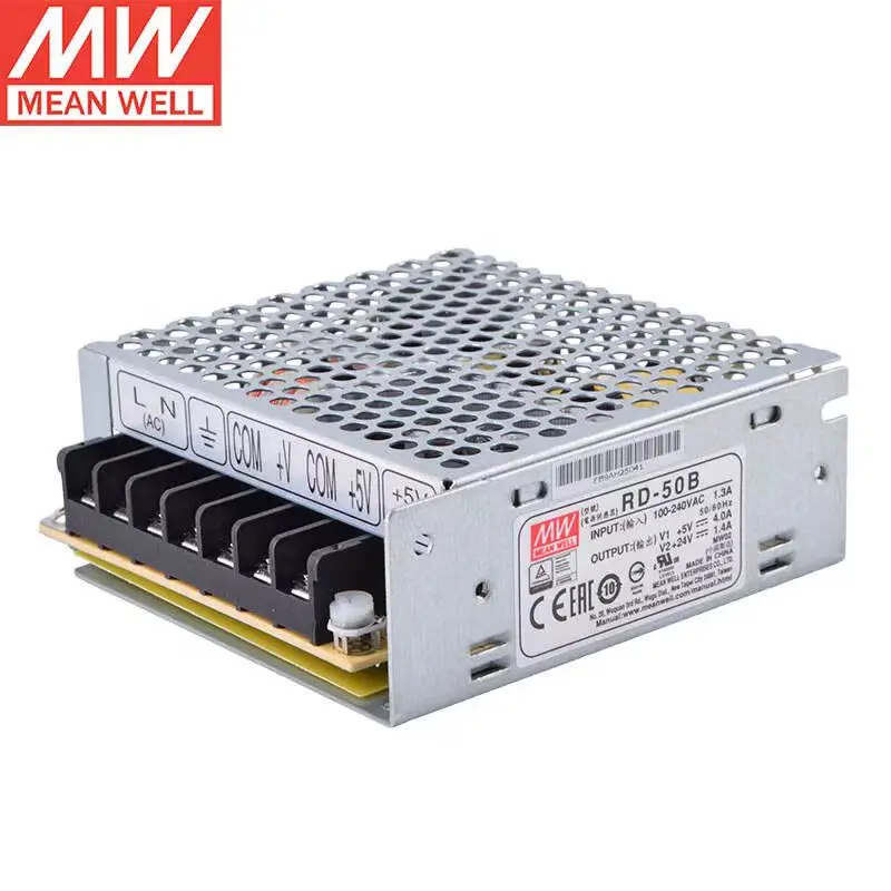 

MEAN WELL RD-50B 5V 4A 24V 1.4A 53.6W Dual Output Switching Power Supply Brand New Original Authentic AC-DC