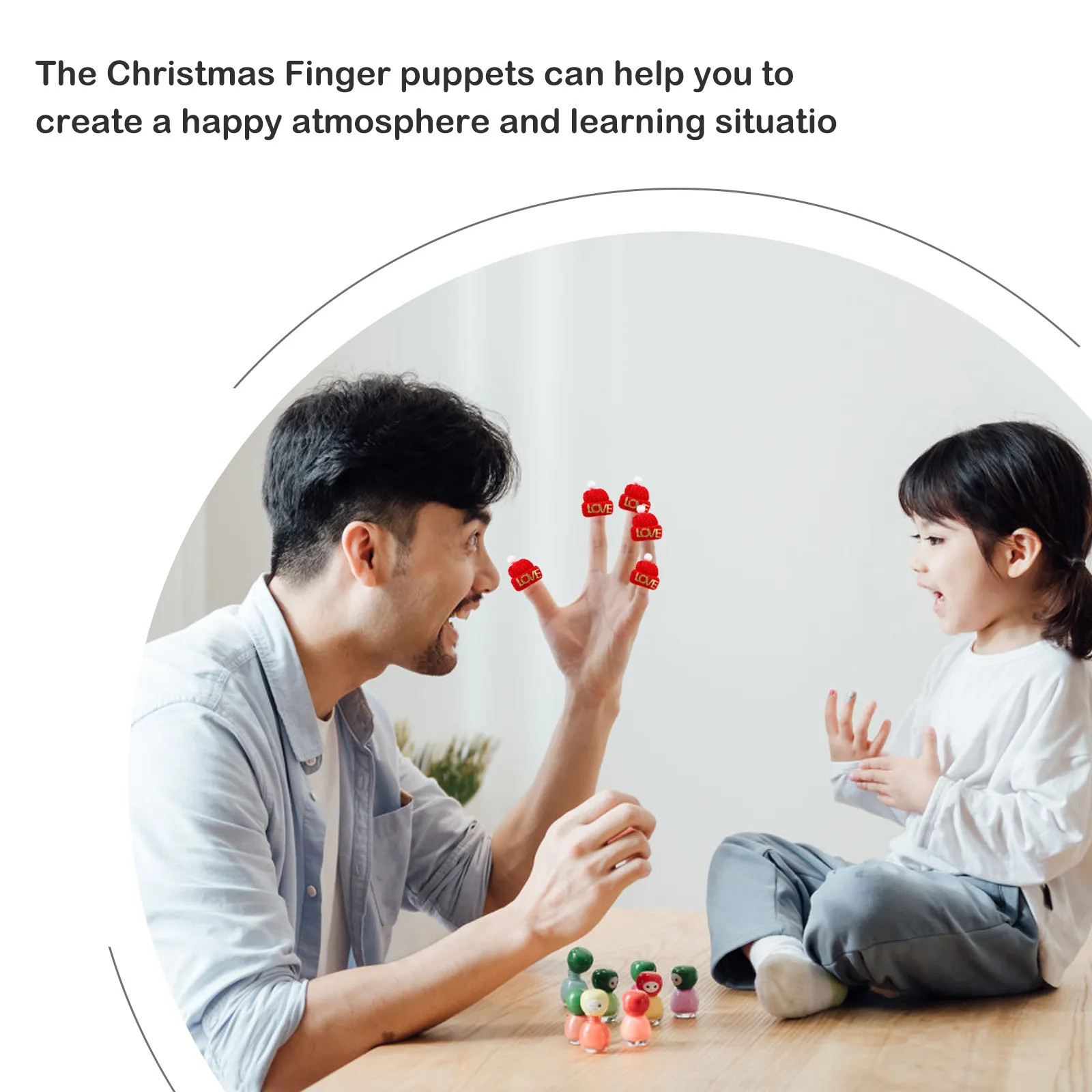 10 Pcs Holiday Finger Toys Hats Children Crochet Cover Puppets Crafts Knitted Decoration