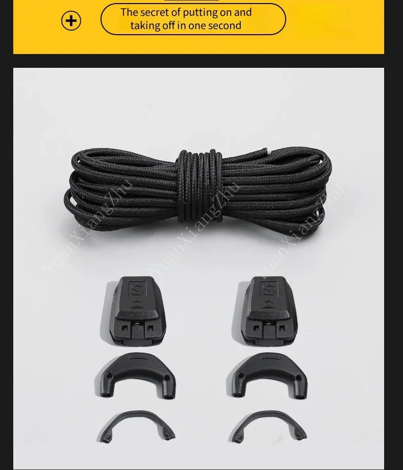 Elastische, runde Schnürsenkel für Tennis- und Laufschuhe, ohne Schnürsenkel, in Schwarz und Weiß, für Erwachsene und Kinder, Schuhzubehör. – Detail 3