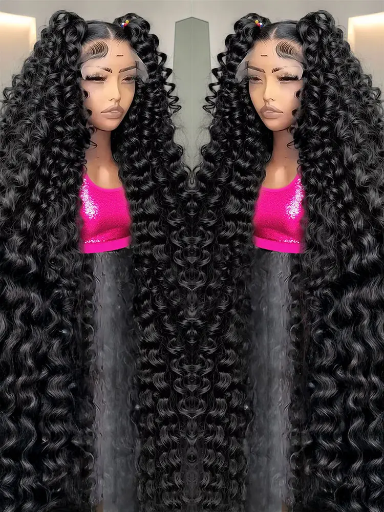 Peruki typu Loose Deep Wave Frontal 13x6 HD Lace Front z ludzkich włosów Natural Water Wave 13x4 360 Full Curly Human Hair Wigs dla kobiet