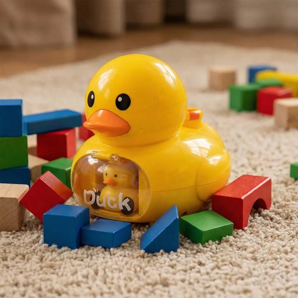 

Cartoon Design Yellow Duck Launching Early Education Parent-Child Interactive Mini Press Go Ejector Vehicles Press Go